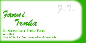 fanni trnka business card